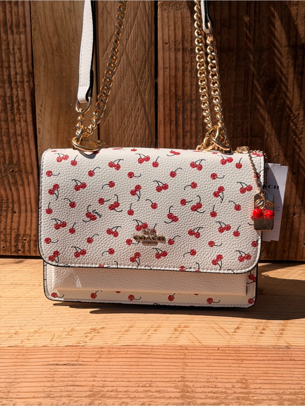 Coach Mini Klare Crossbody in Cherry Print 🍒✨🤍
